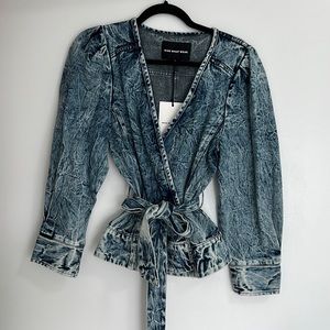 WHO WHAT WEAR JEAN JACKET